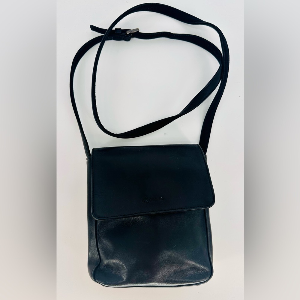 Calvin Klein Women's Small Black Leather Shoulder Crossbody Bag